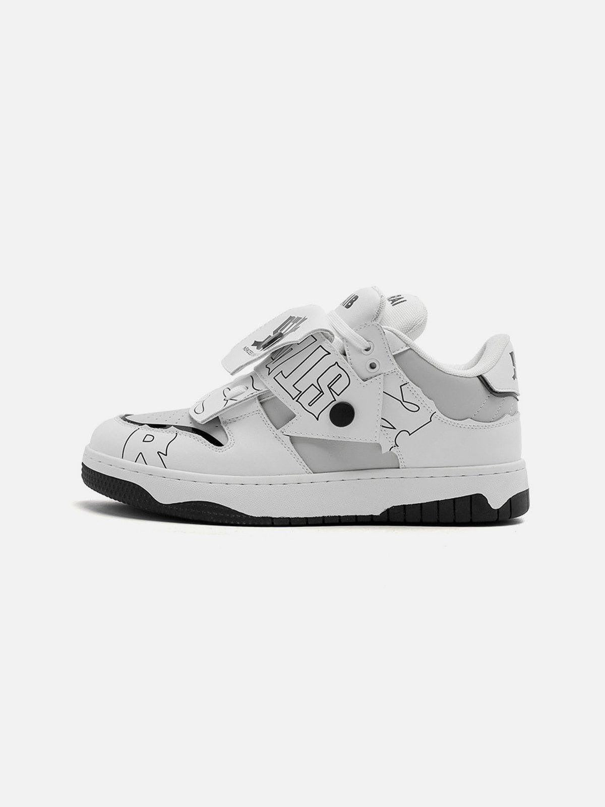 TALISHKO Mid-Top Color Blocking Skate Shoes