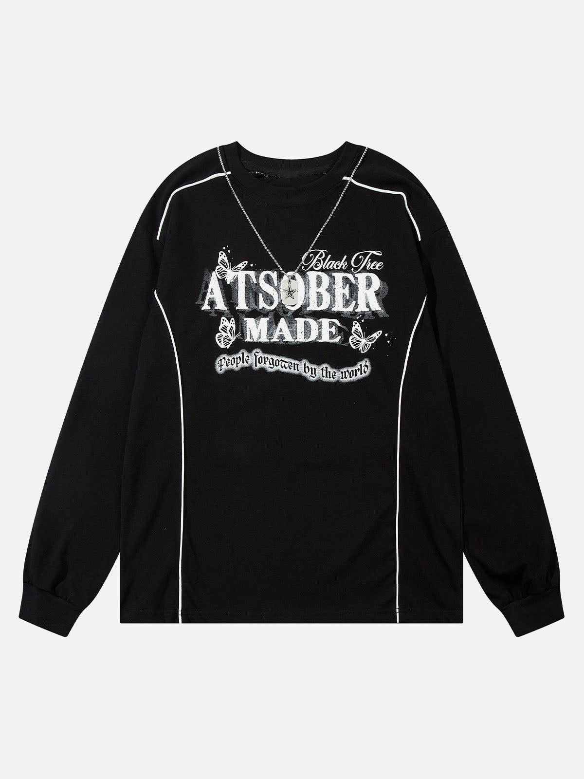 TALISHKO Star Chain Butterfly Long Sleeve T-Shirt