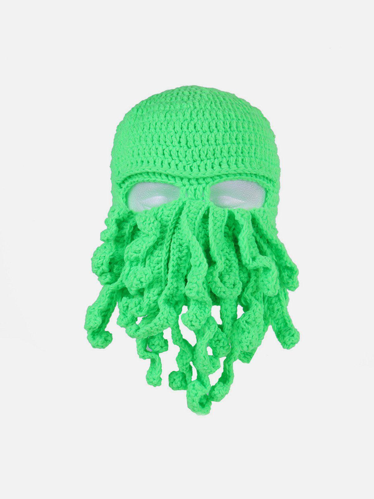 TALISHKO Funny Knit Masked Octopus Hat