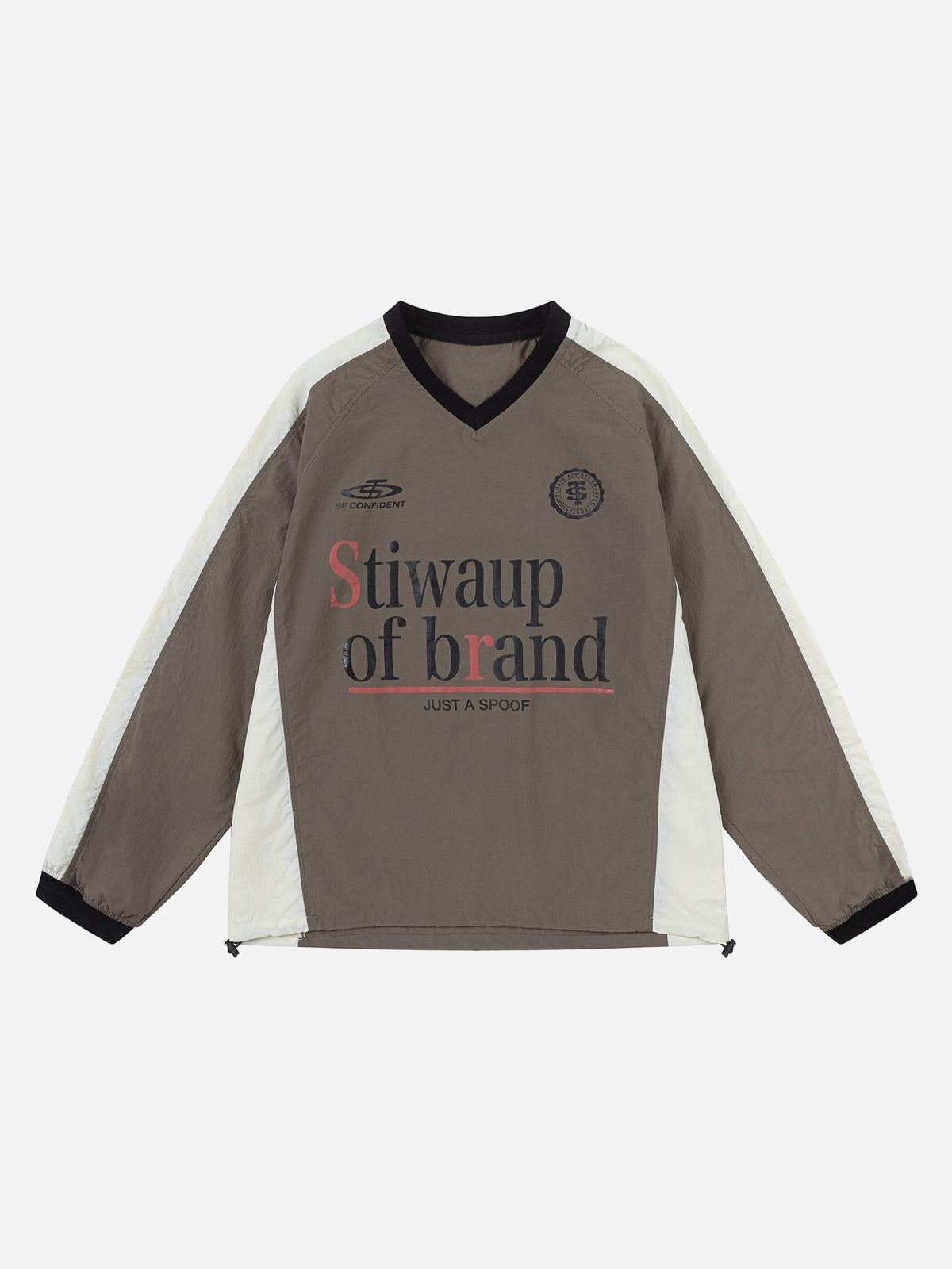 TALISHKO Retro Patchwork Long-Sleeved T-Shirt