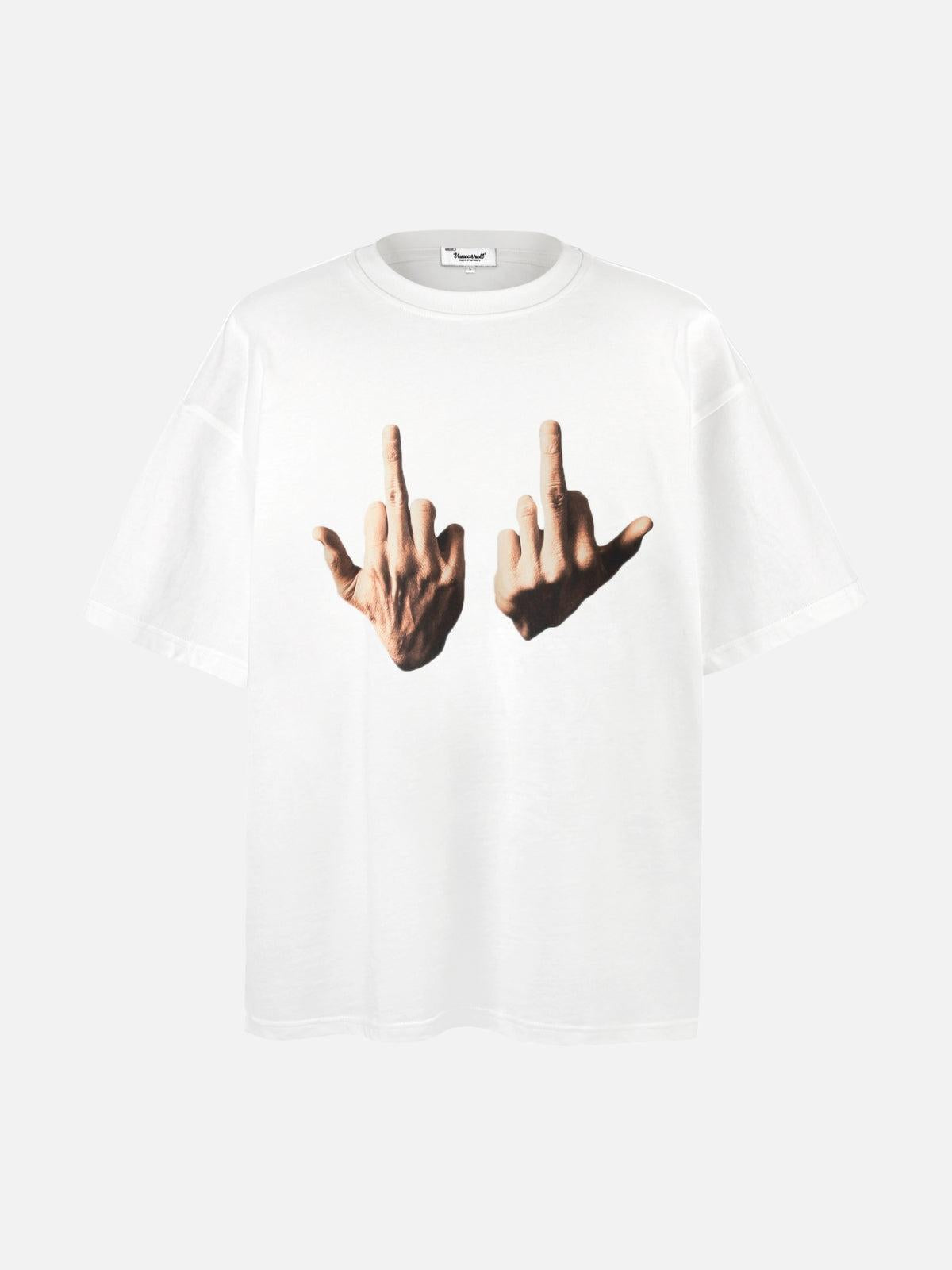 TALISHKO Expressive Hands Bold Gesture Graphic Tee