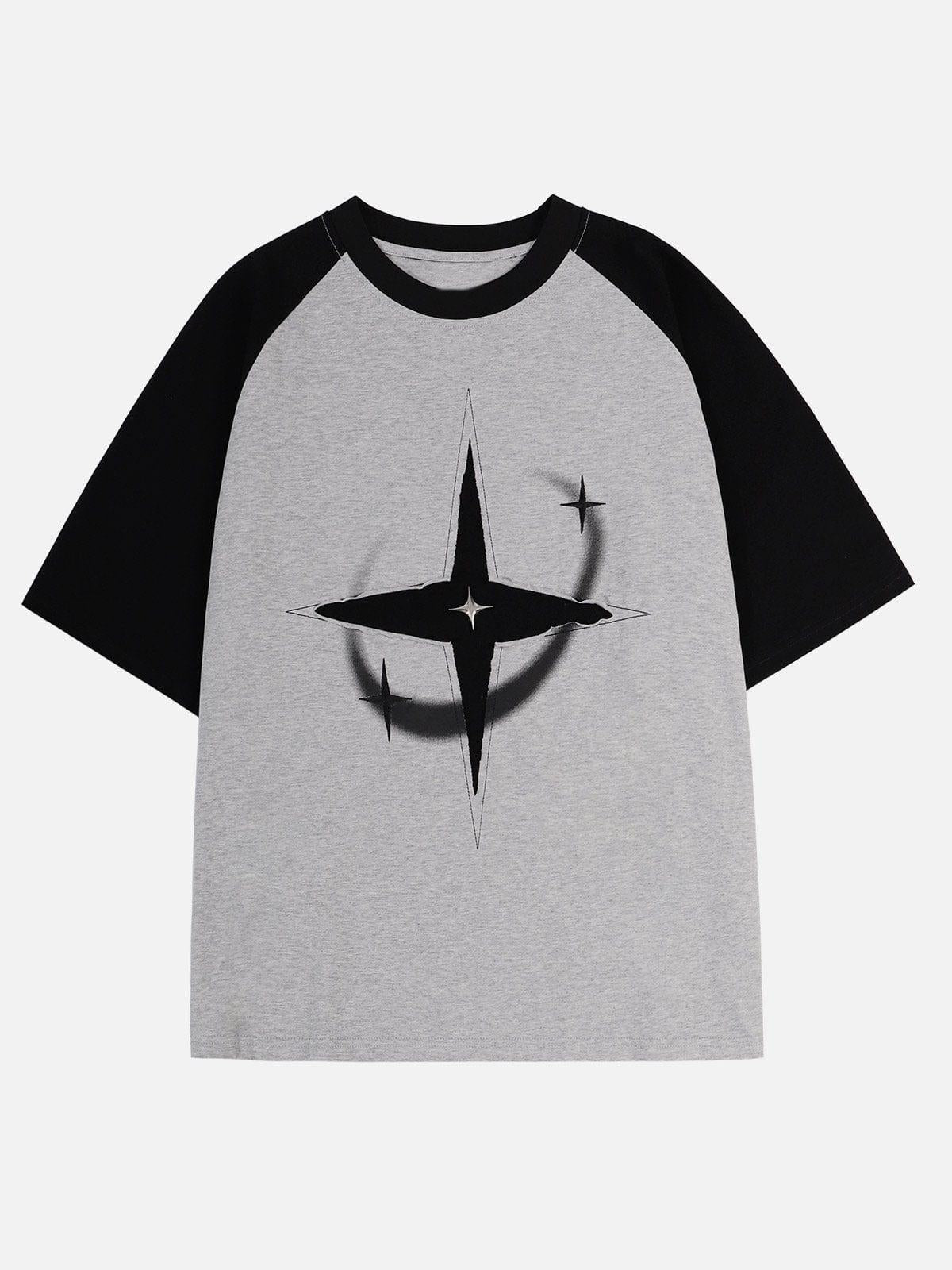 TALISHKO Color Blocking Deconstruct Star Tee
