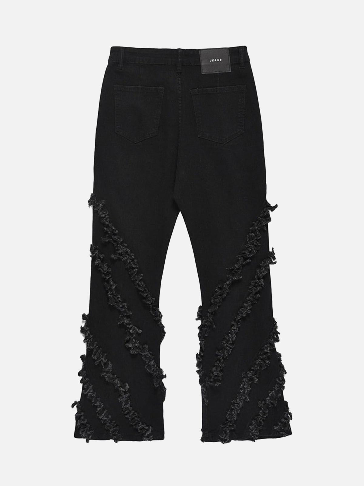 TALISHKO Vintage Rough Edge Flared Jeans