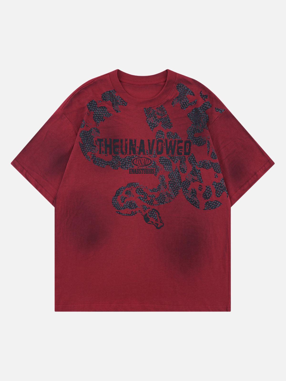 TALISHKO Oversized Snake Graphic T-Shirt