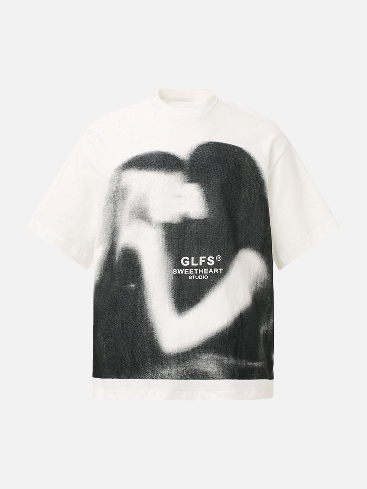 TALISHKO Abstract “KISS” Graphics T-Shirt