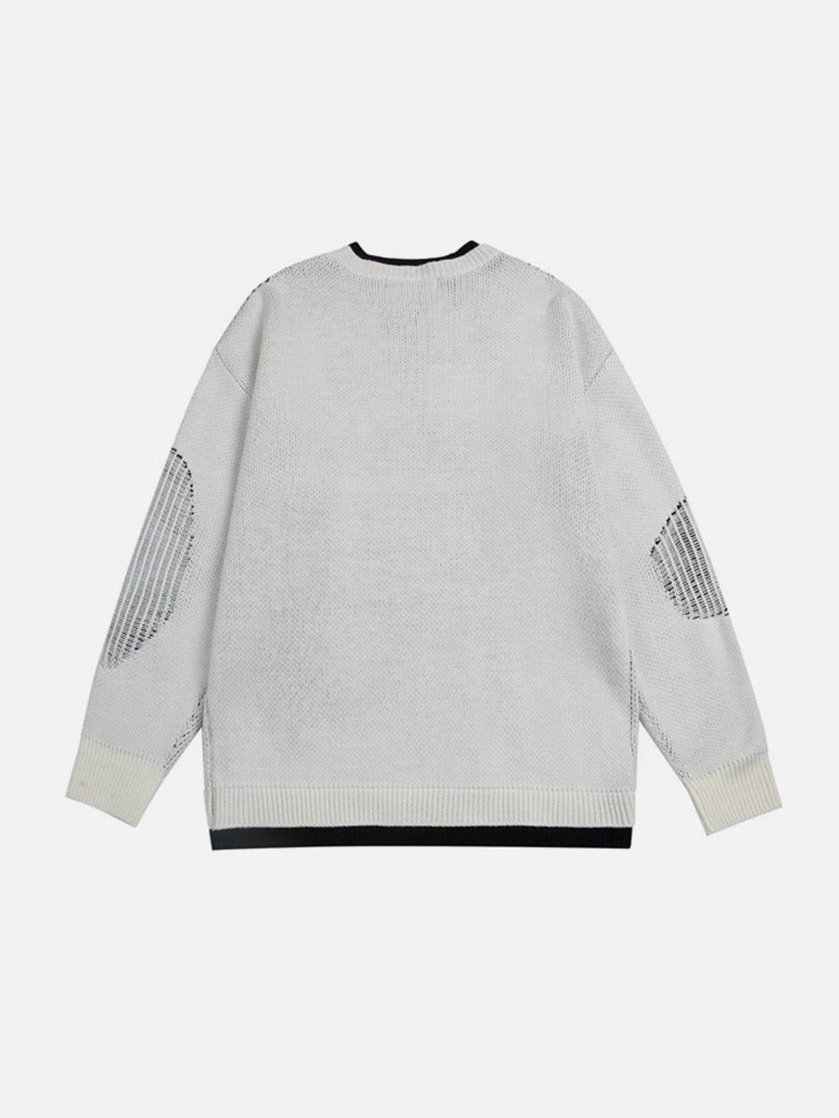 TALISHKO Fake Two Breakage Design Sweater
