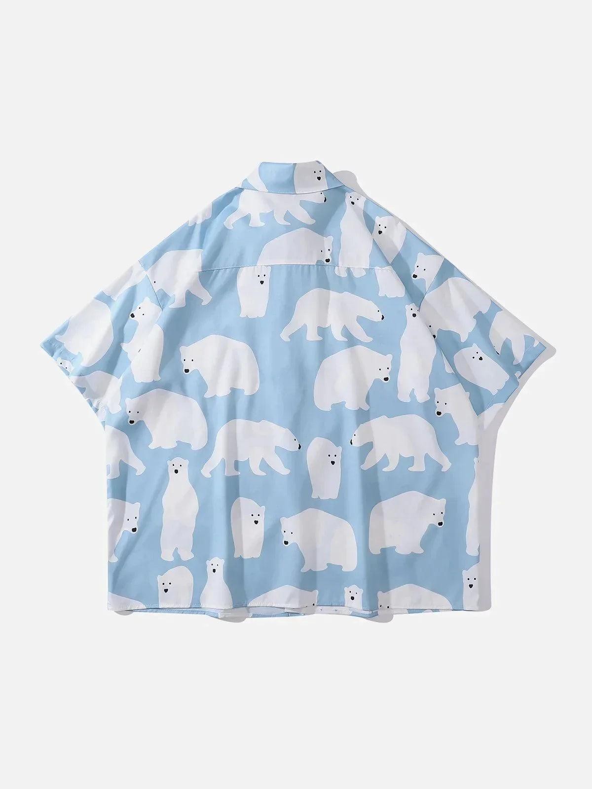 TALISHKO Polar Bear Print Short Sleeve Shirt