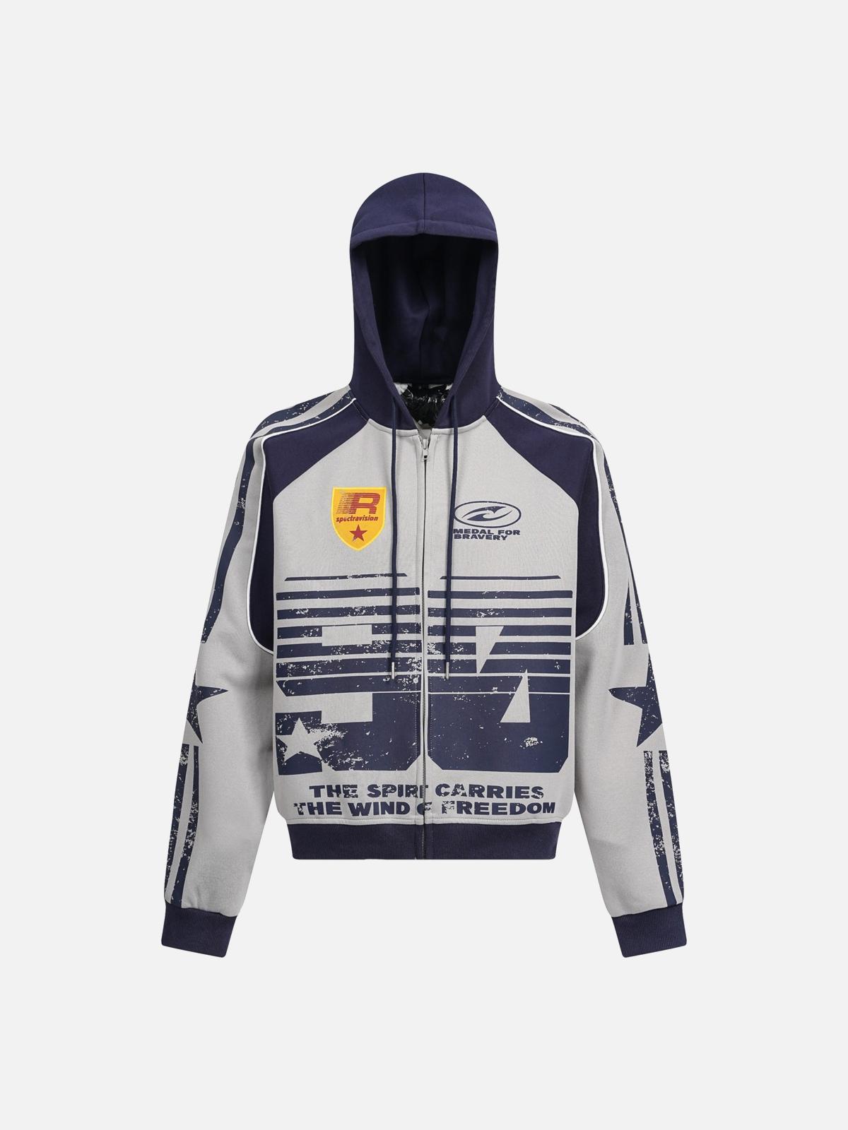 TALISHKO Mottled Distressed Print Hoodie