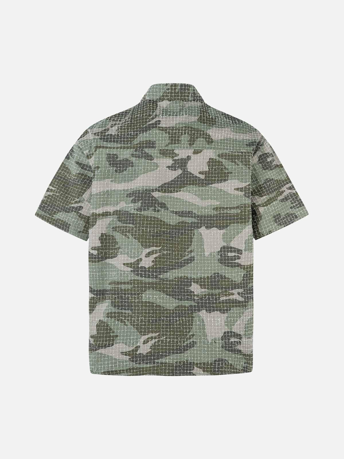 TALISHKO Washed Brushed Camouflage Short Sleeve Shirt