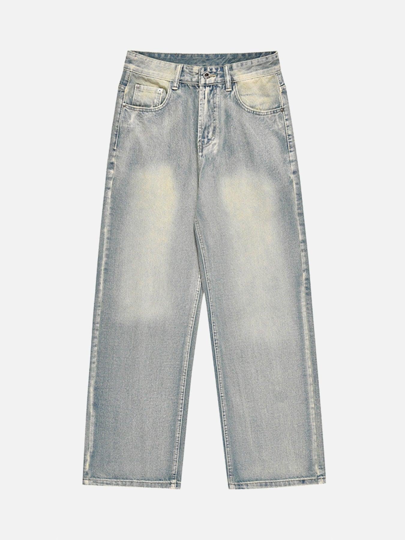 TALISHKO Washed And Worn Loose Jeans