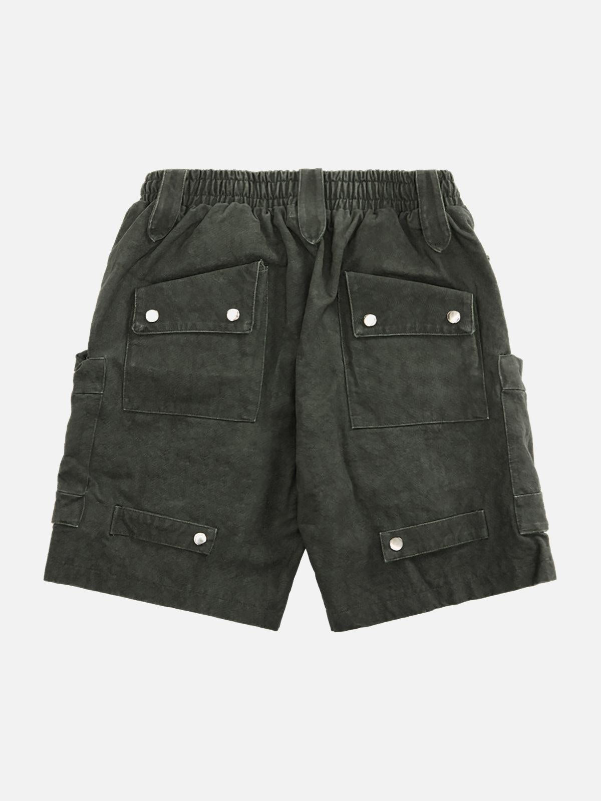 TALISHKO Heavy Tie Dye Multi Pockets Washed Shorts