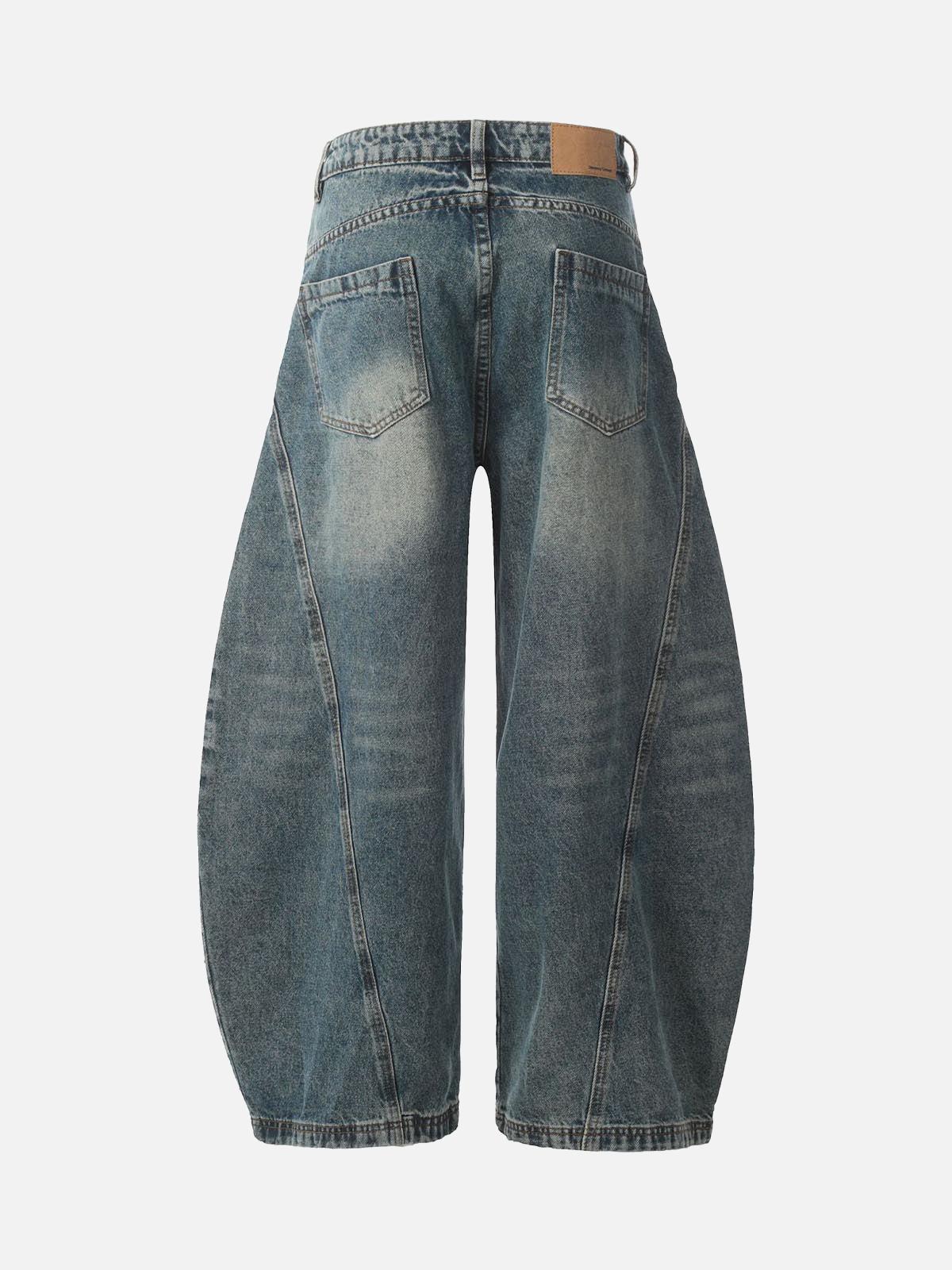 TALISHKO Washed Wide-Leg Balloon Jeans