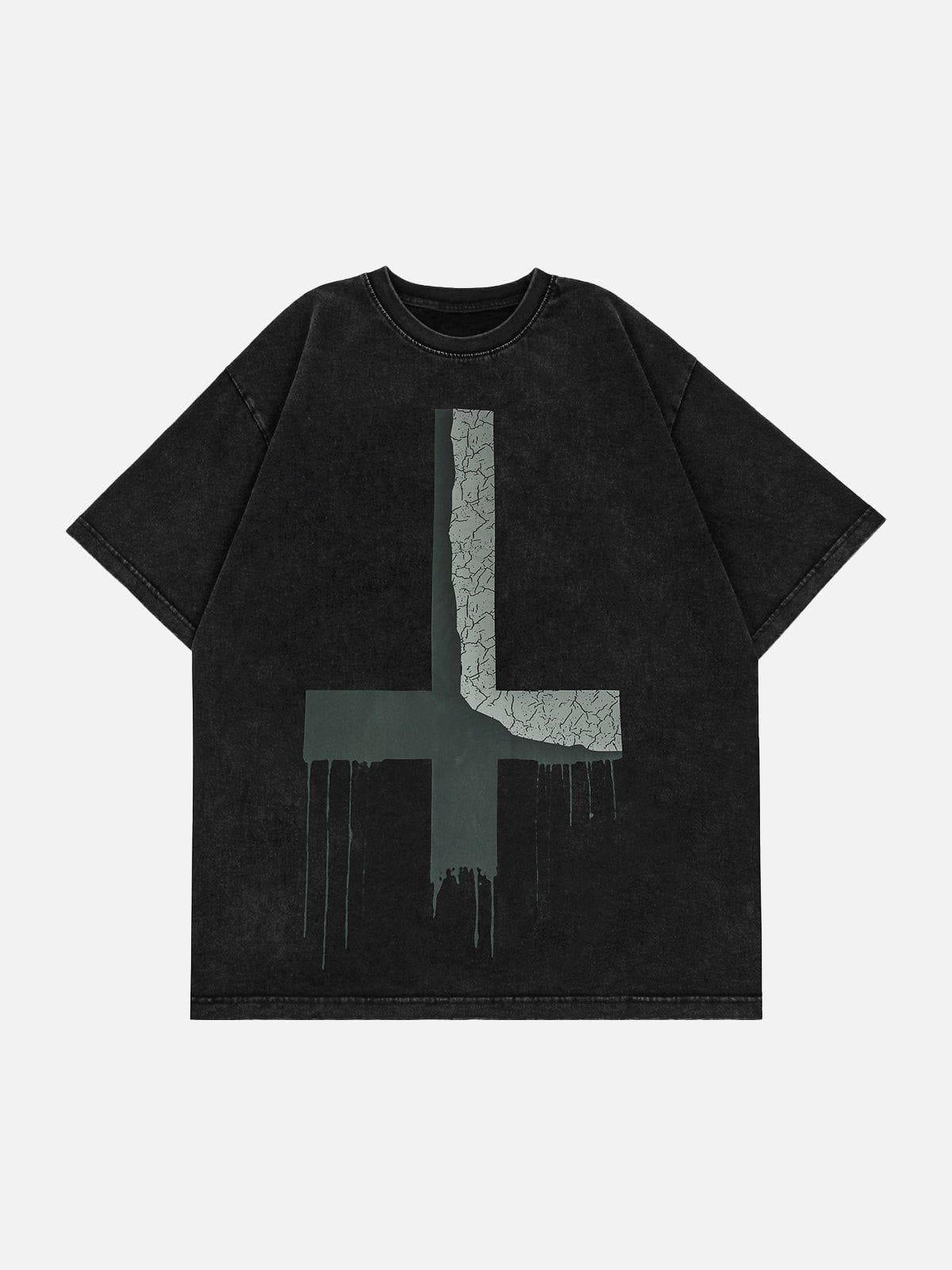 TALISHKO Inverted Cross Print Tee