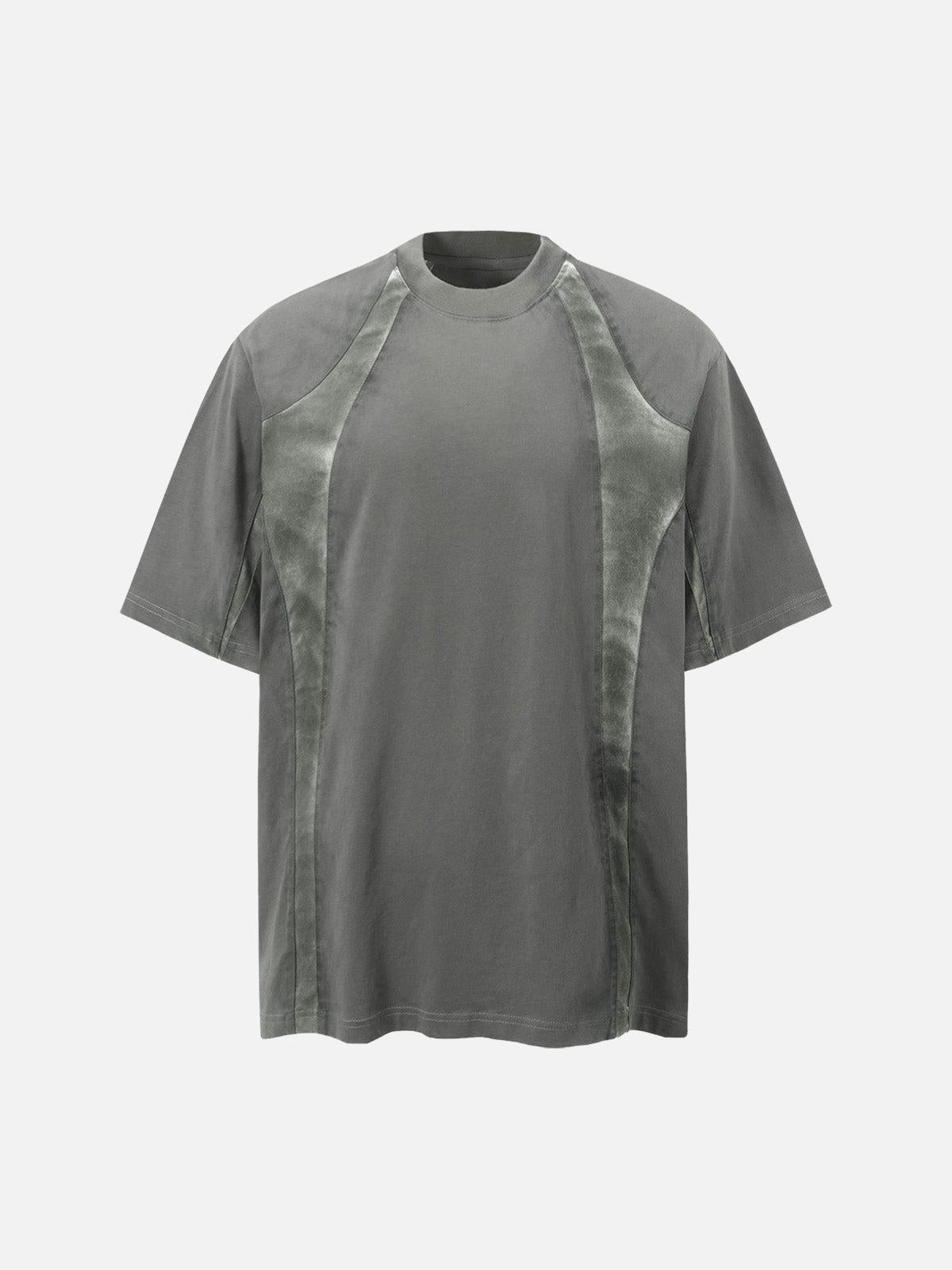 TALISHKO Retro Functional Patchwork Dirty Dyed T-Shirt