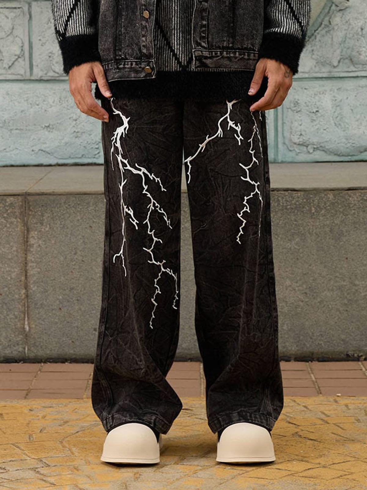 TALISHKO High Street Hip-Hop Distressed Washed Jeans