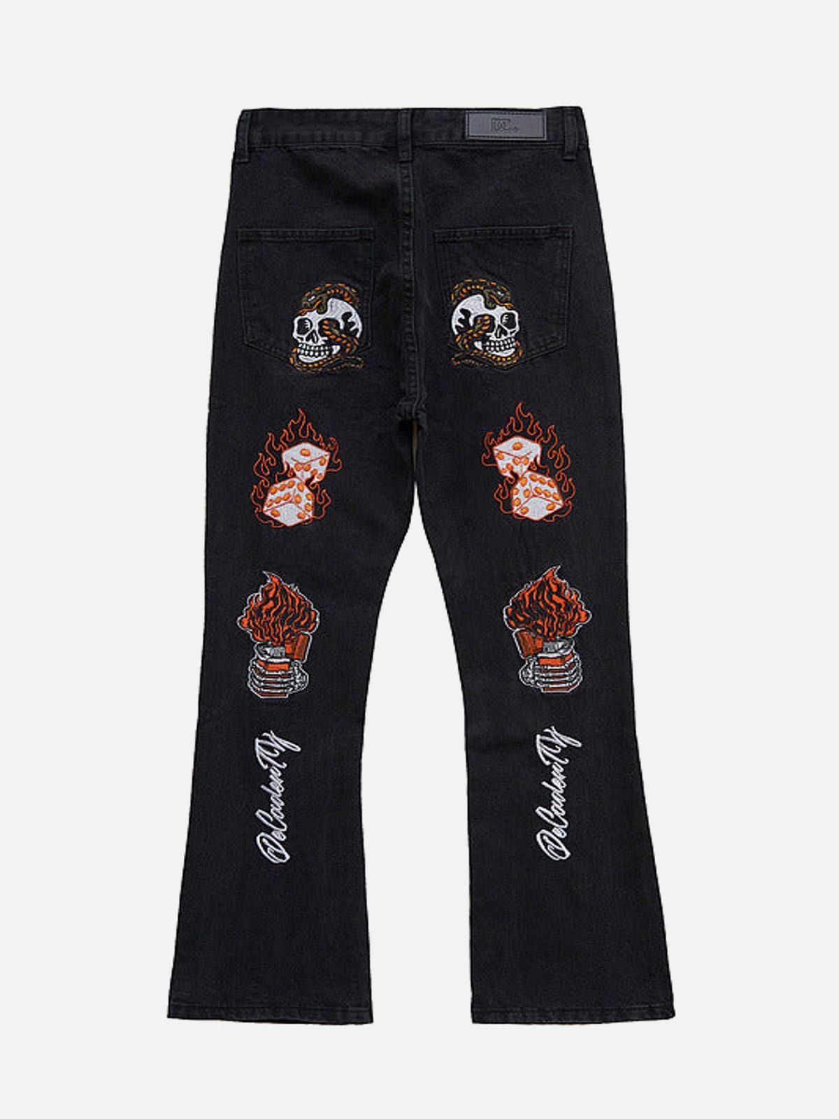 TALISHKO High Street Embroidery Retro Jeans