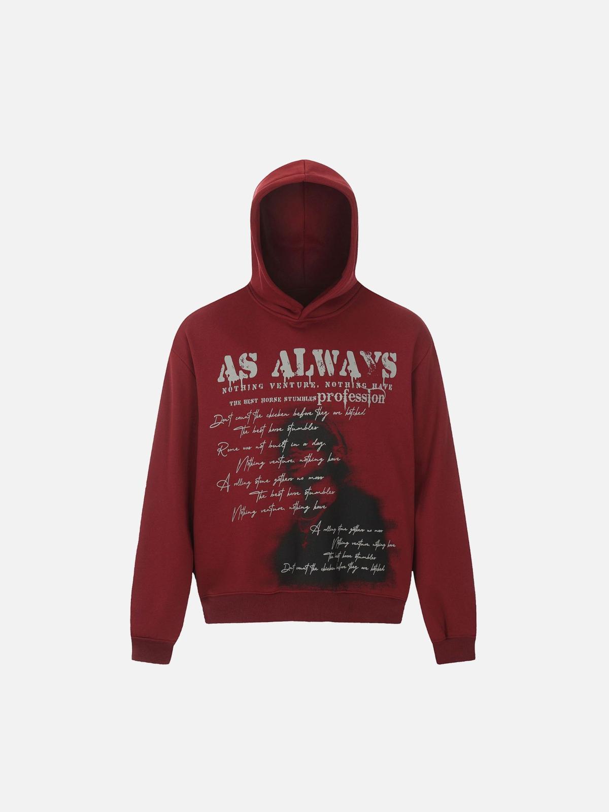 TALISHKO High Street Washed Print Hoodie