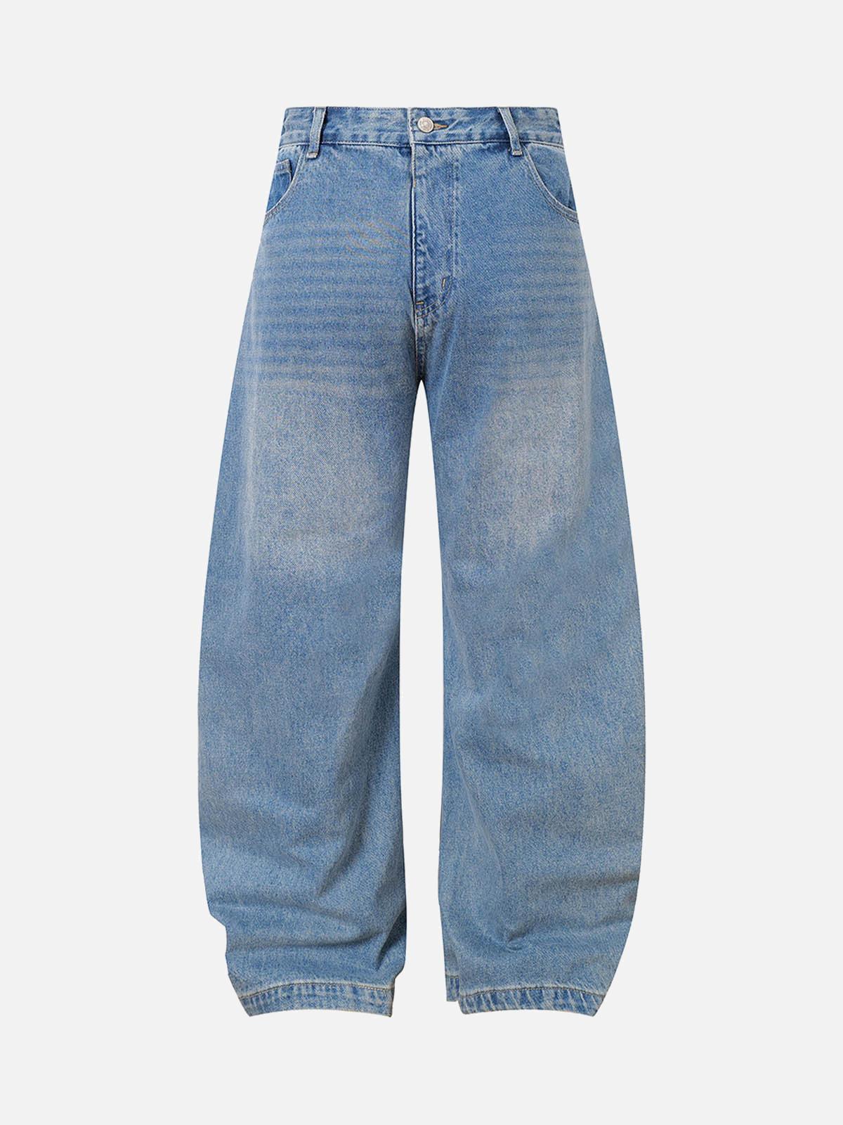 TALISHKO Washed Cleanfit Barrel Jeans