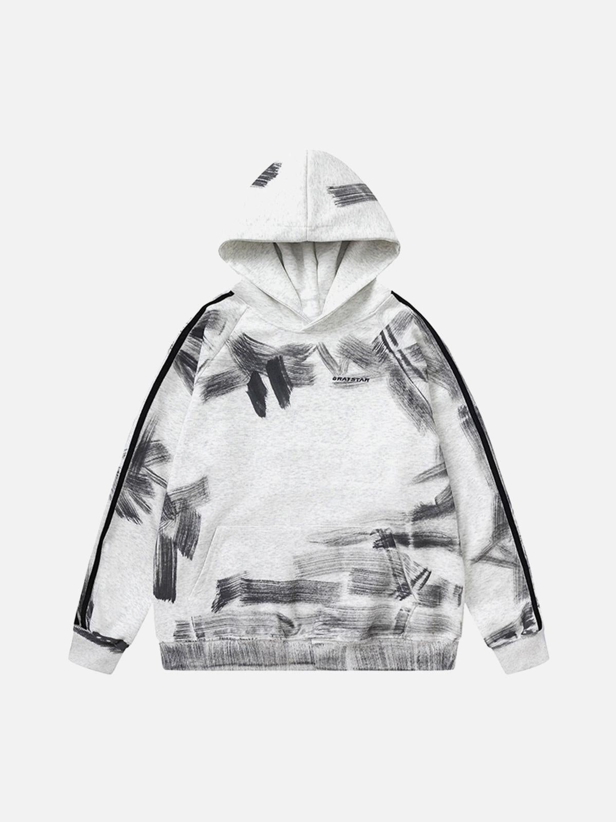 TALISHKO Dirty Brush Painted Graffiti Hoodie