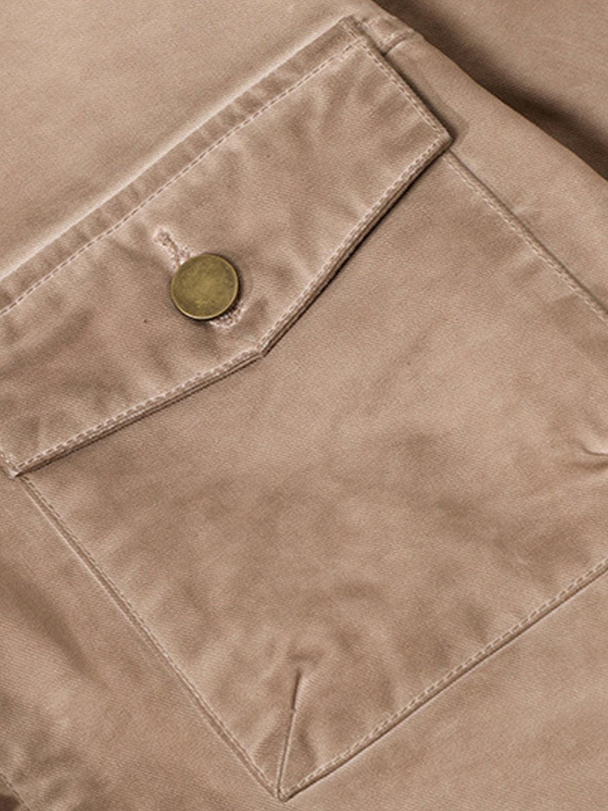 TALISHKO Retro Lapel Zip Up Work Jacket
