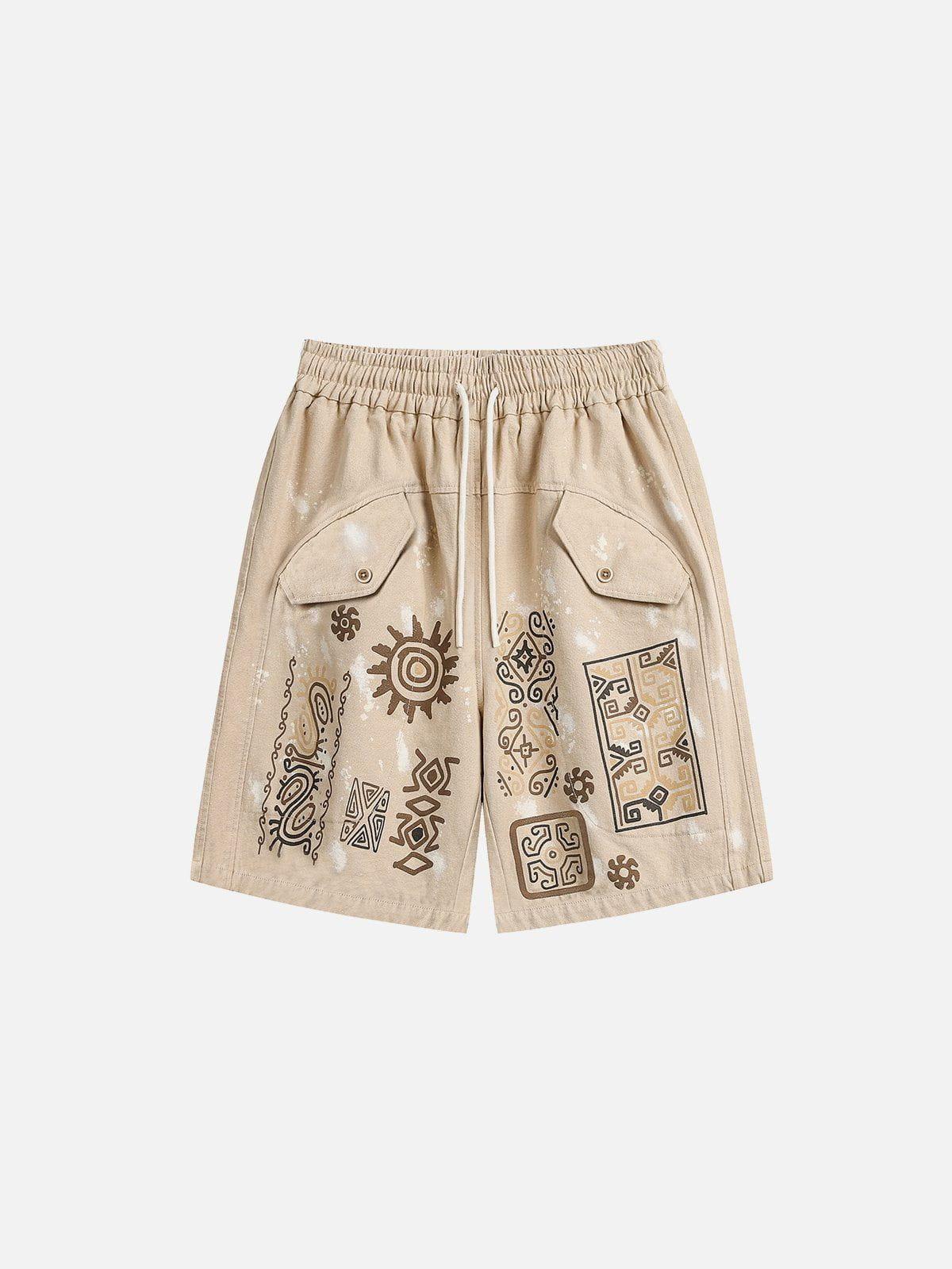 TALISHKO Desert Graffiti Print Shorts