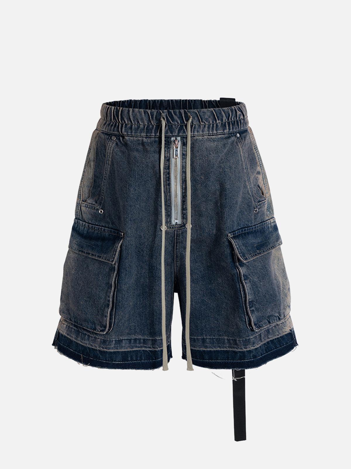 TALISHKO Street RO Washed Denim Cargo Jort