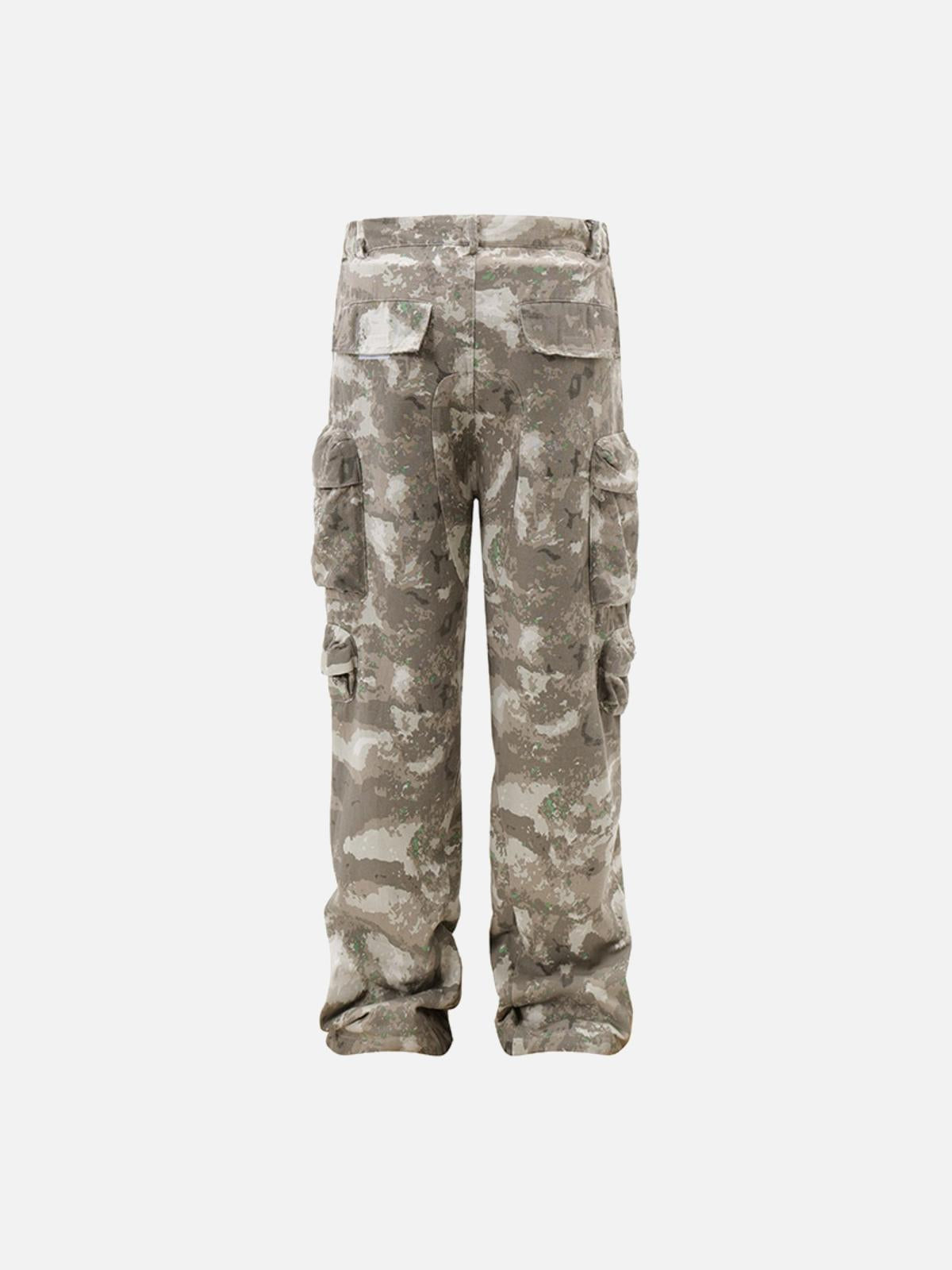 TALISHKO Functional Camouflage Straight-Leg Cargo Pants