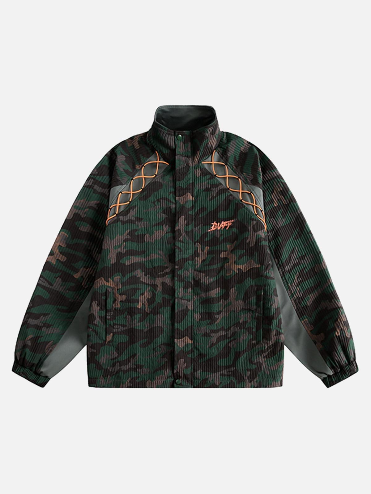 TALISHKO Camouflage Diamond Patchwork Jacket