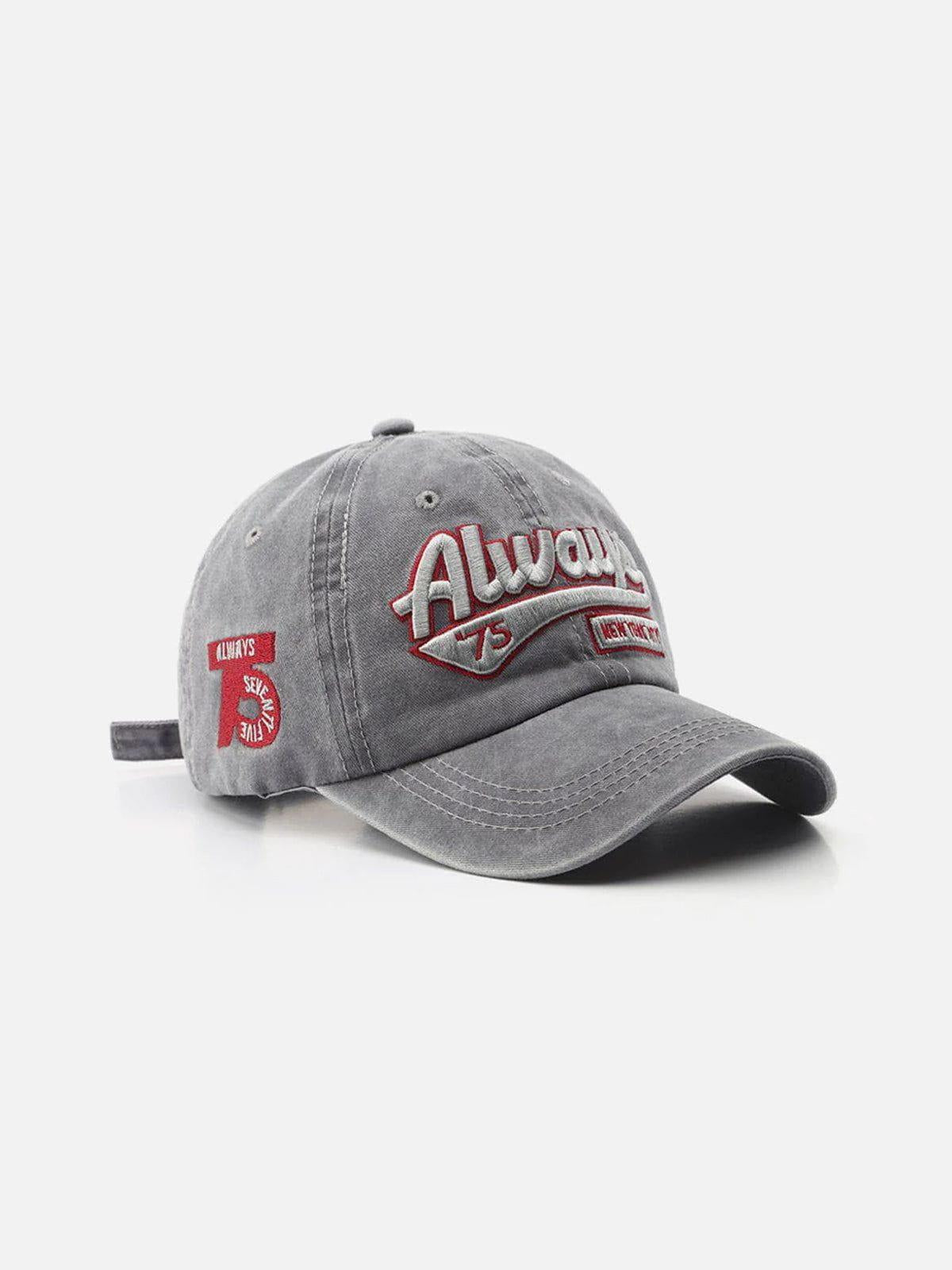 TALISHKO Washed Embroidered Letter Baseball Cap