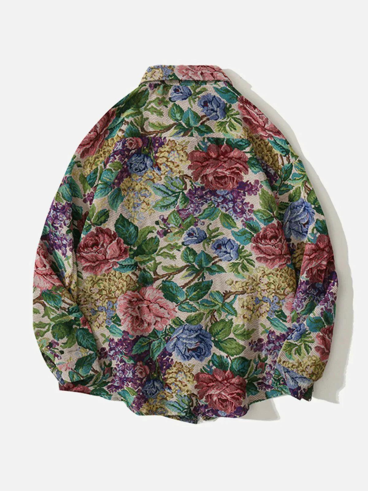 TALISHKO Floral Embroidered Long-Sleeved Shirt