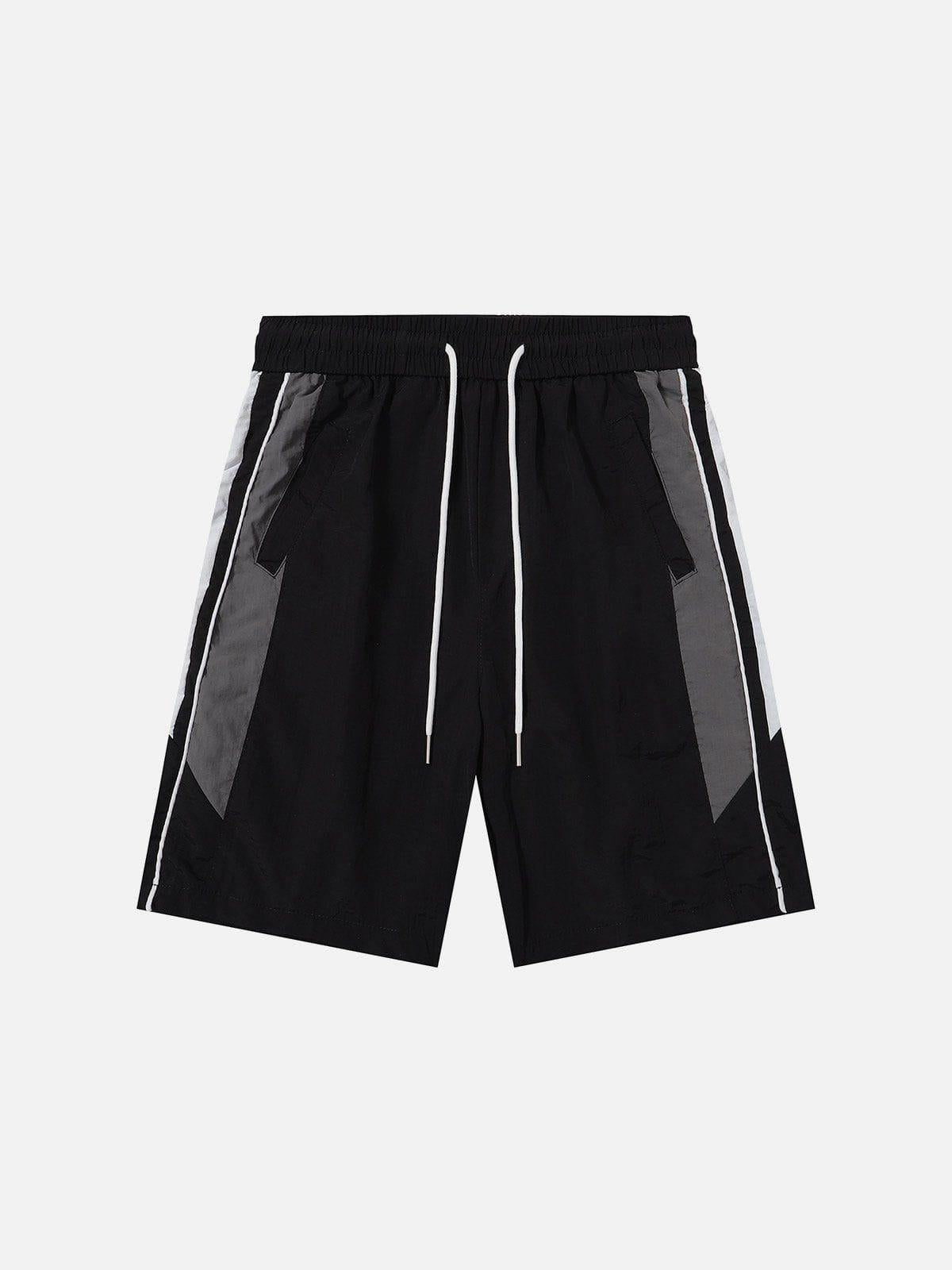 TALISHKO Color Blocking Patchwork Shorts