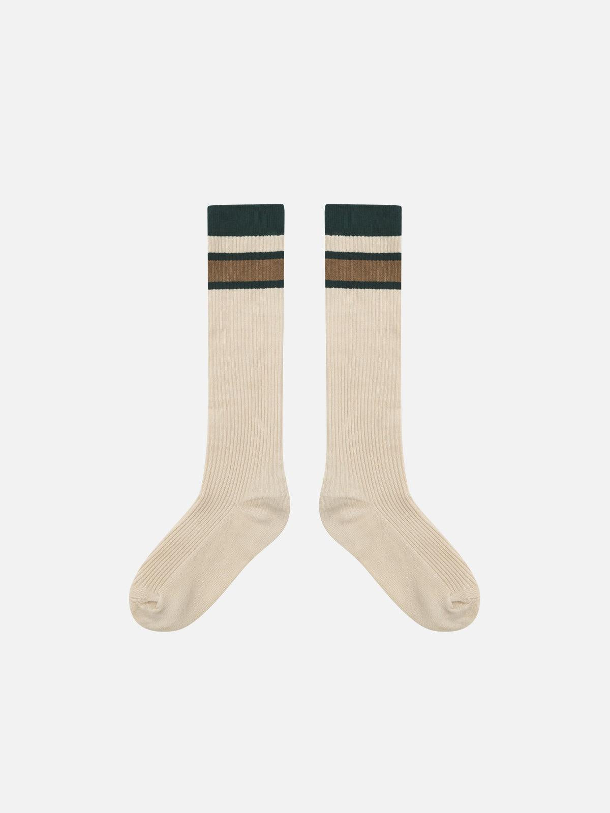 TALISHKO Color Blocking Stripe Socks
