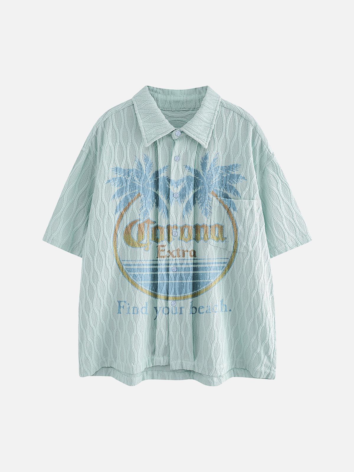 TALISHKO Palm Tree Short-Sleeve Shirt