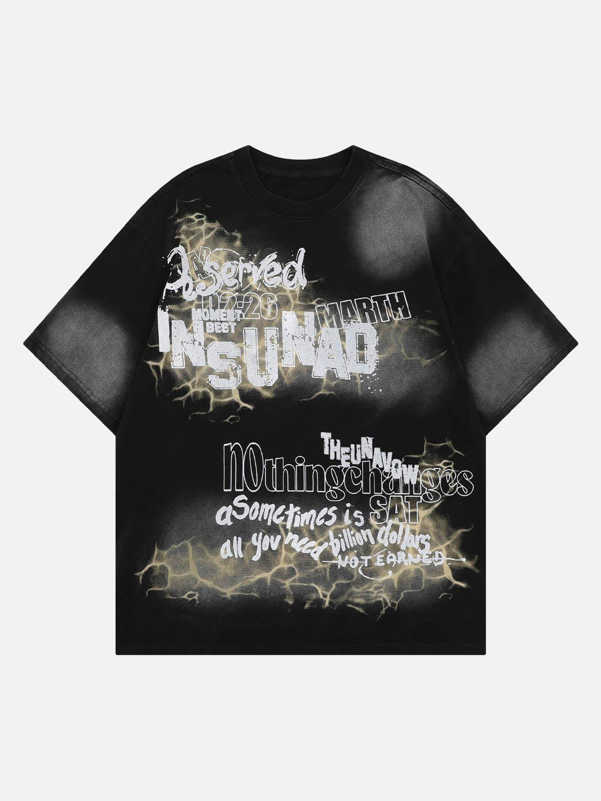 TALISHKO Oversized Letter Graphic T-Shirt