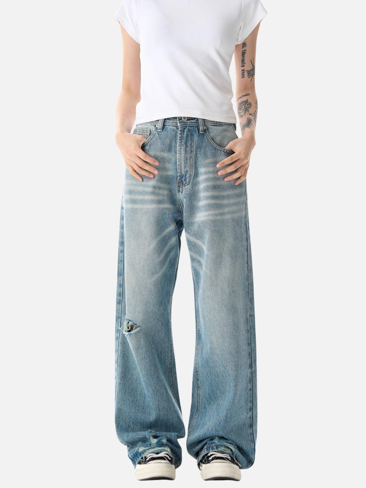 TALISHKO Basic Distressed Loose Jeans