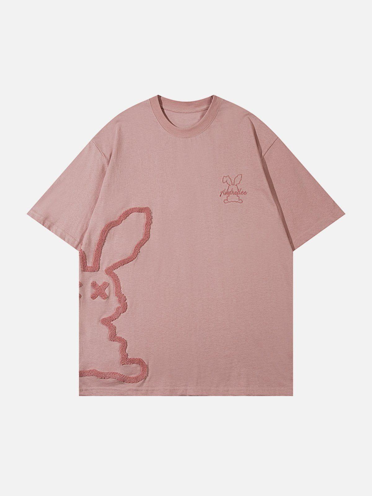 TALISHKO Cutted Rabbit Embroidery Tee