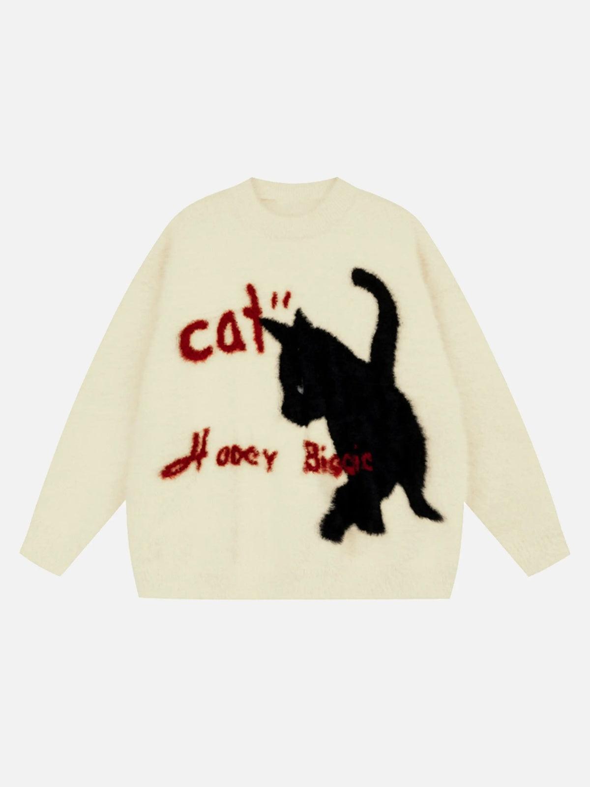 TALISHKO Kitten Jacquard Mohair Sweater