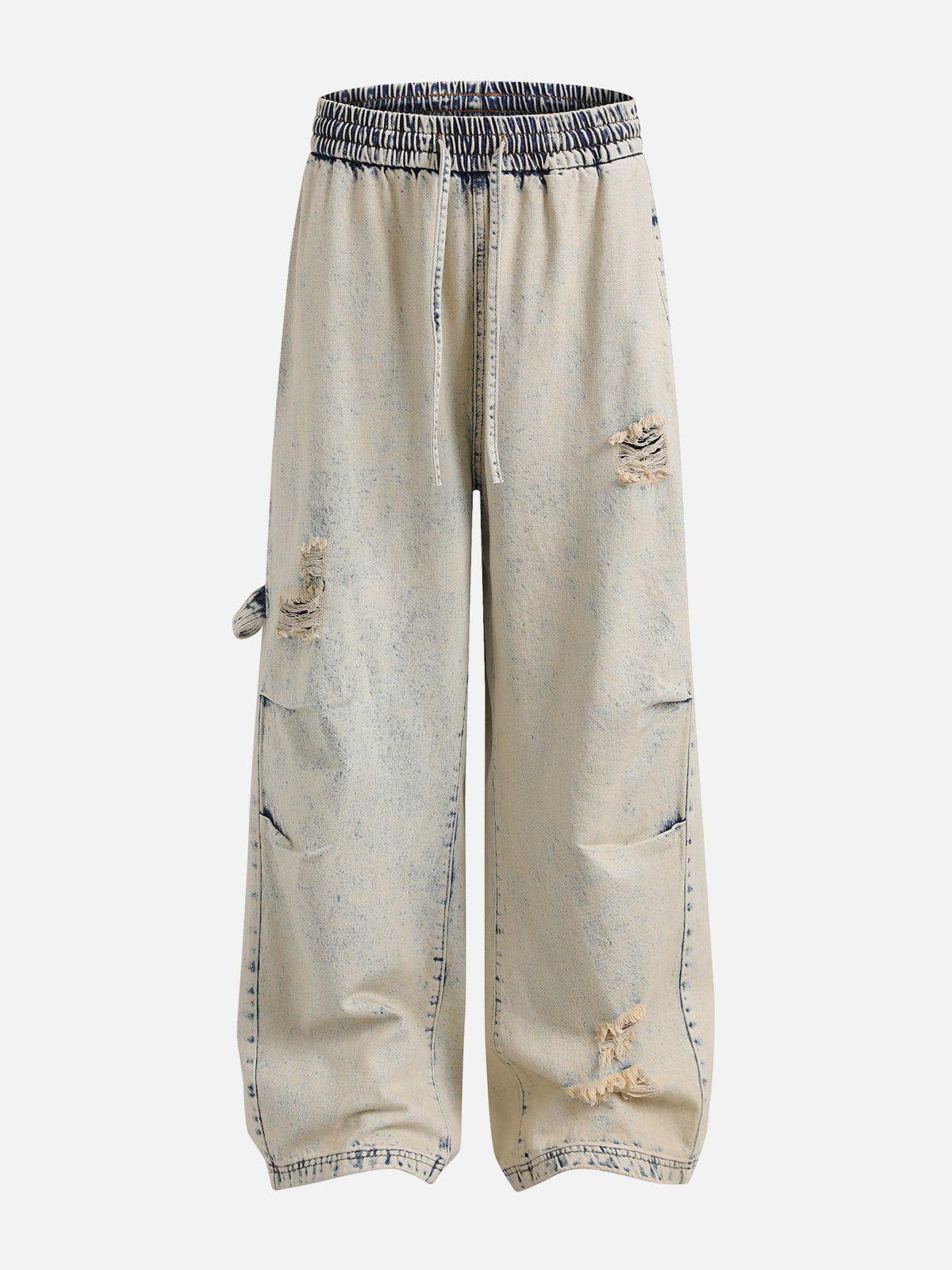 TALISHKO Yellow Mud Washed Loose Jeans