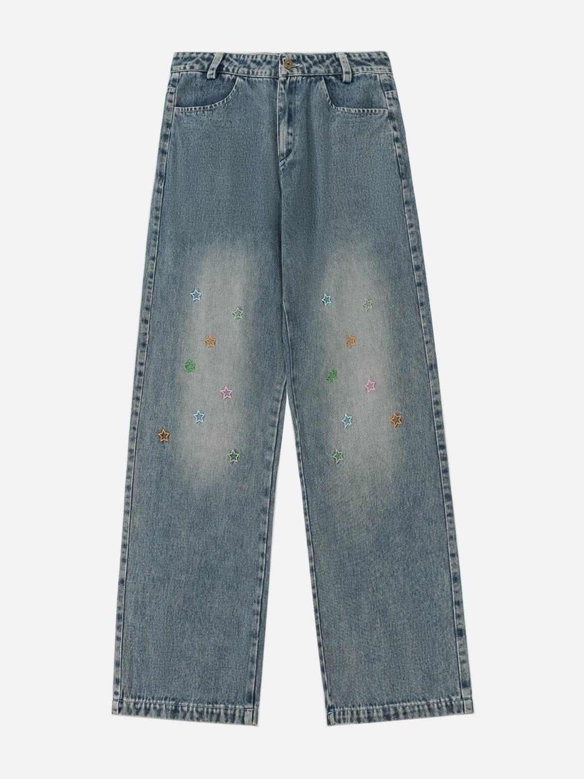 TALISHKO Colorful Star Loose Jeans