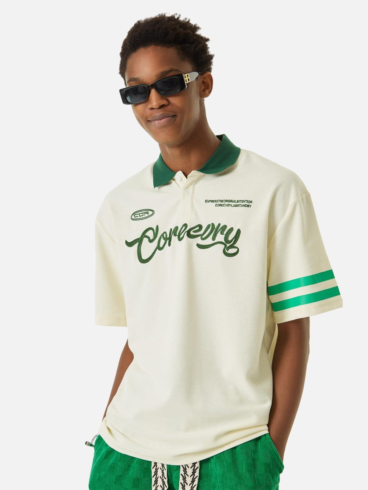 TALISHKO Letter Embroidered Polo Shirt