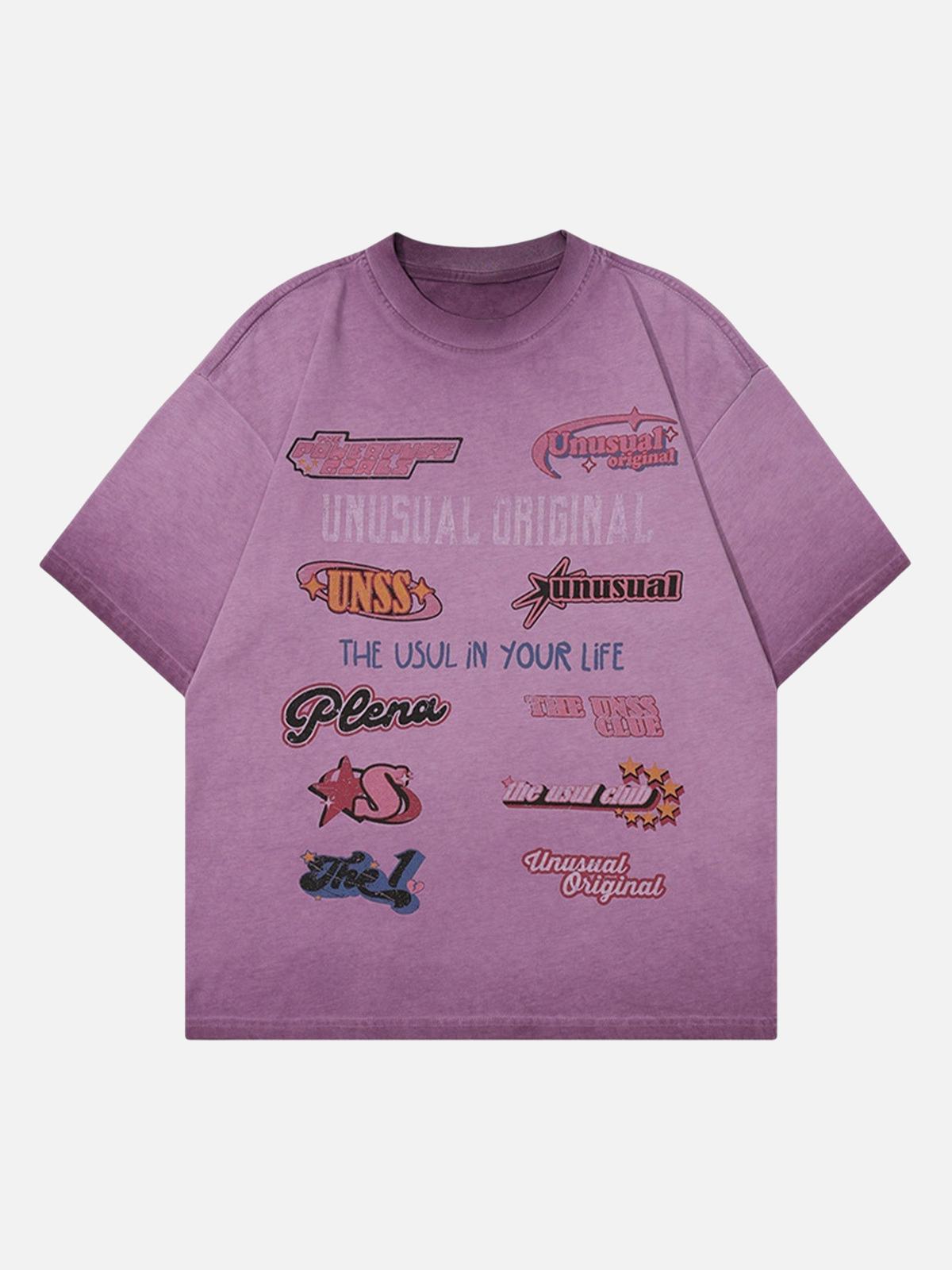 TALISHKO American-Style sticker pattern cuttable T-Shirt