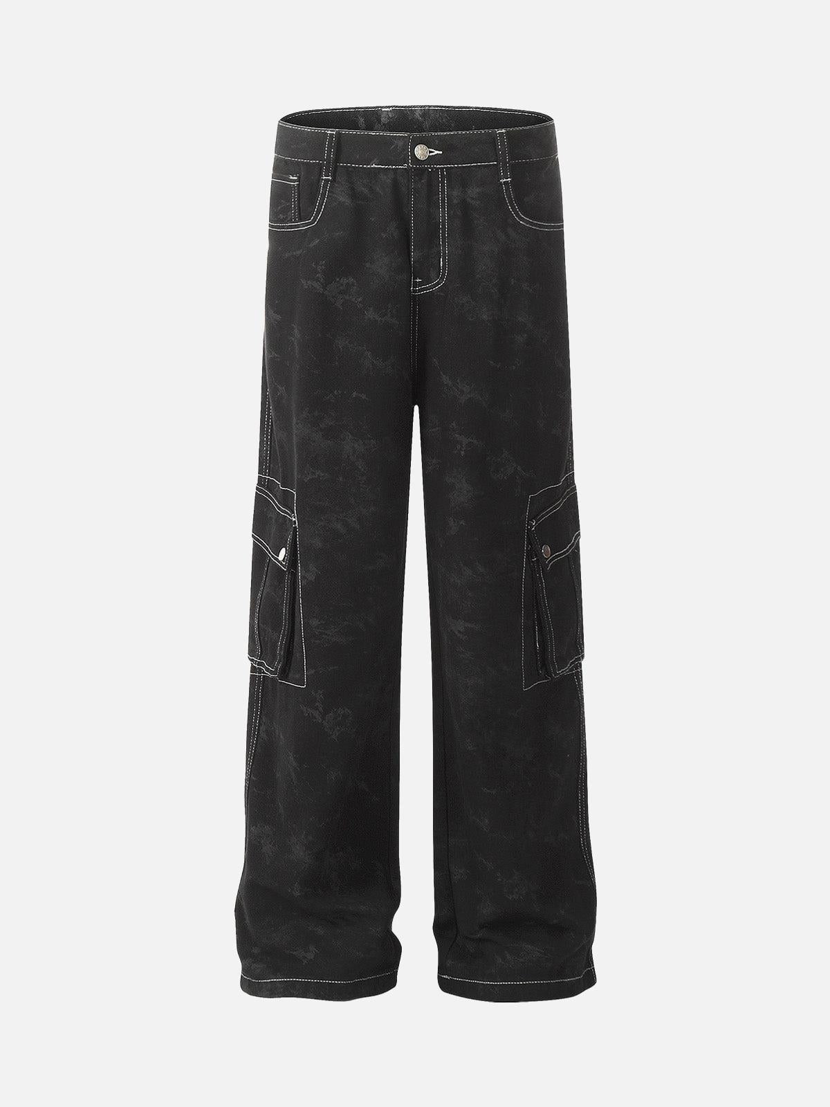 TALISHKO Workwear Multi-Pocket Tie-Dye Pants