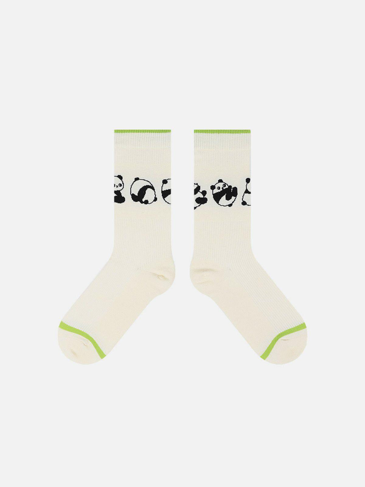 TALISHKO Cartoon Panda Mid-Calf Socks