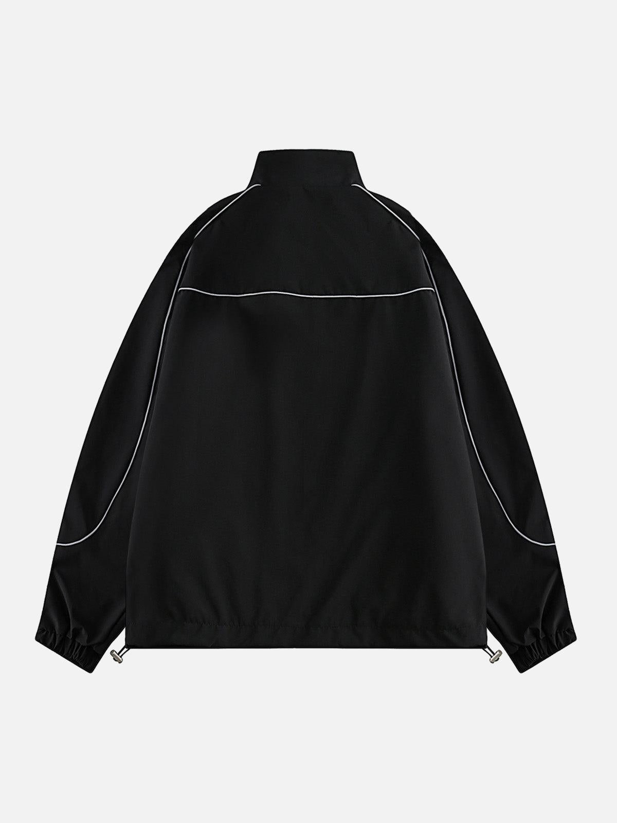 TALISHKO Contrast color patchwork Track Jacket