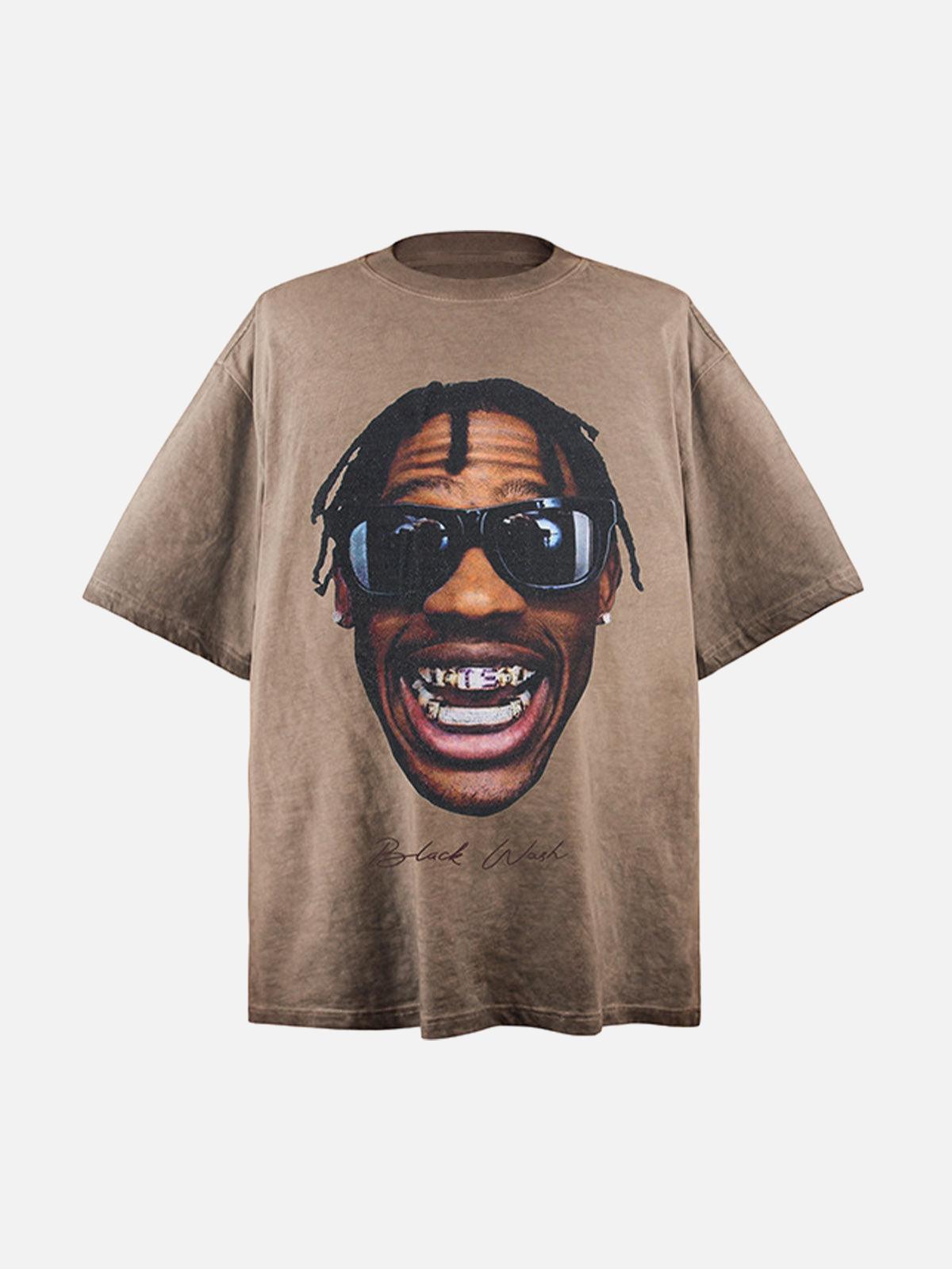 TALISHKO Portrait Print Crew Neck T-Shirt