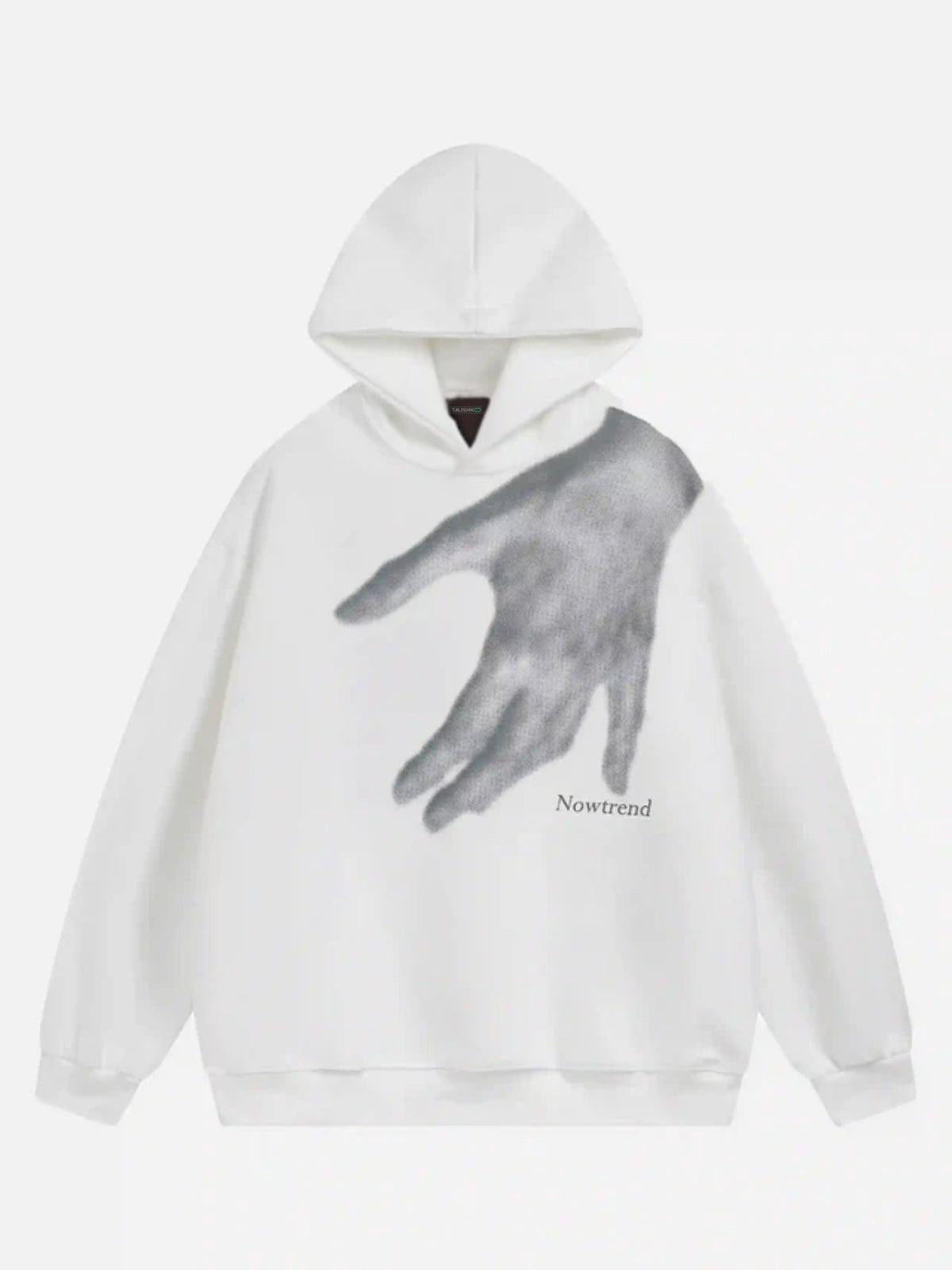 TALISHKO Creative Handshake Print Hoodie