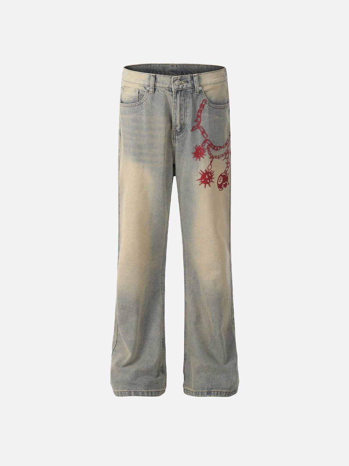 TALISHKO Embroidery Washed Jeans