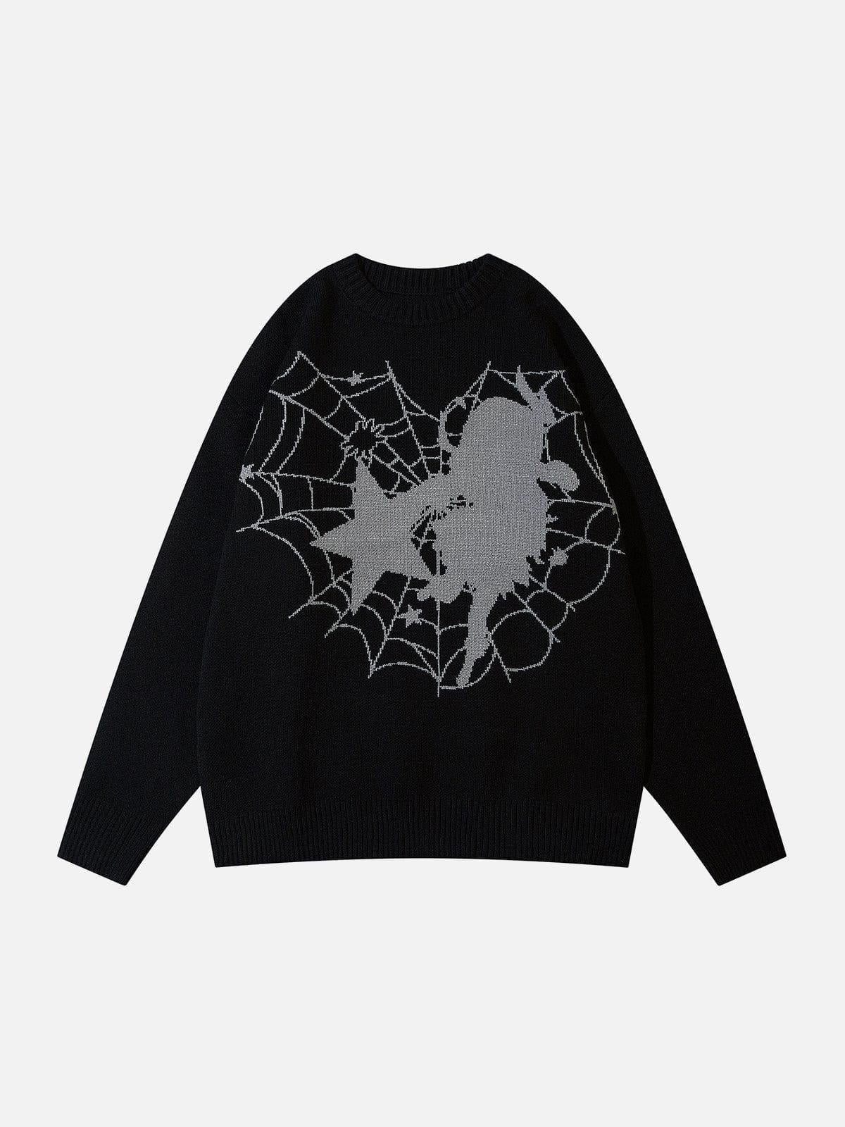 TALISHKO Spider Web Stars Graphic Sweater