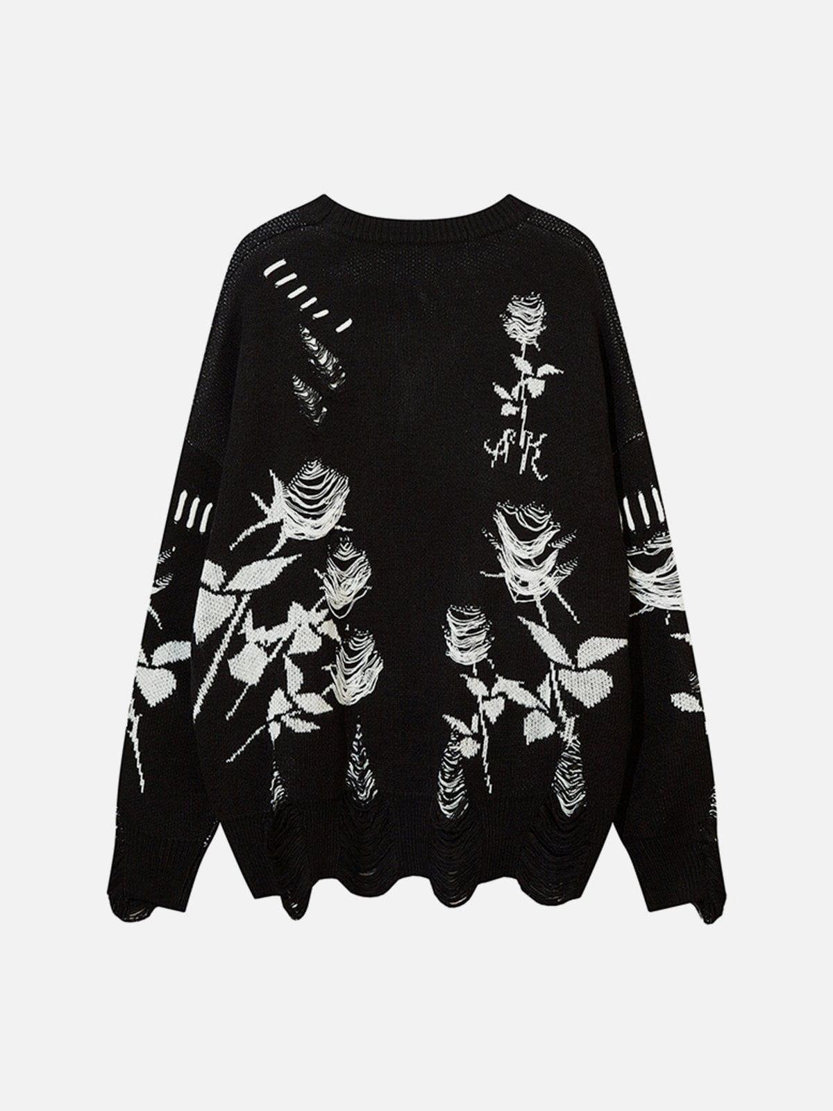 TALISHKO Raw Edge Rose Sweater