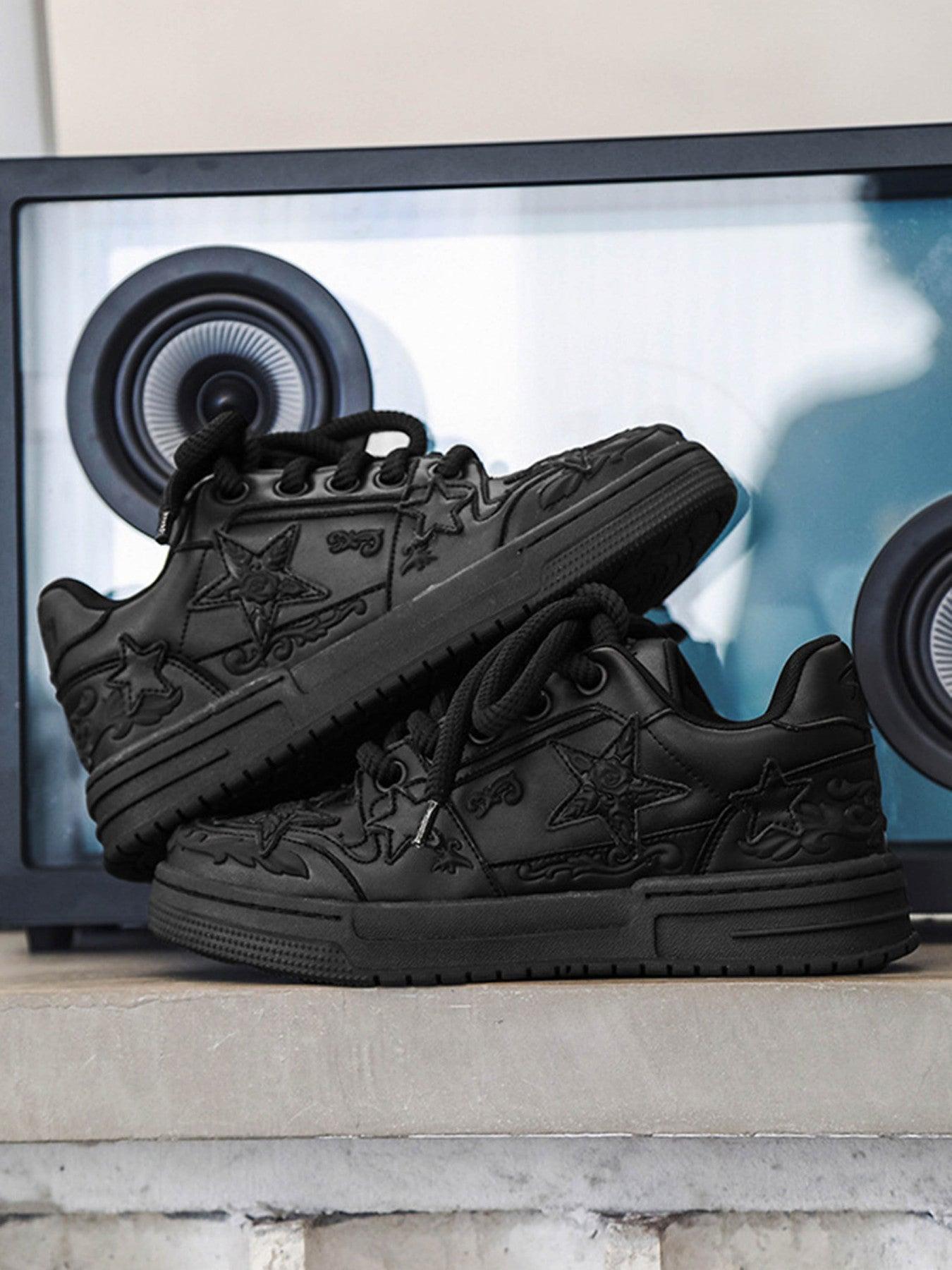 TALISHKO Embossed Stars Casual Board Shoes